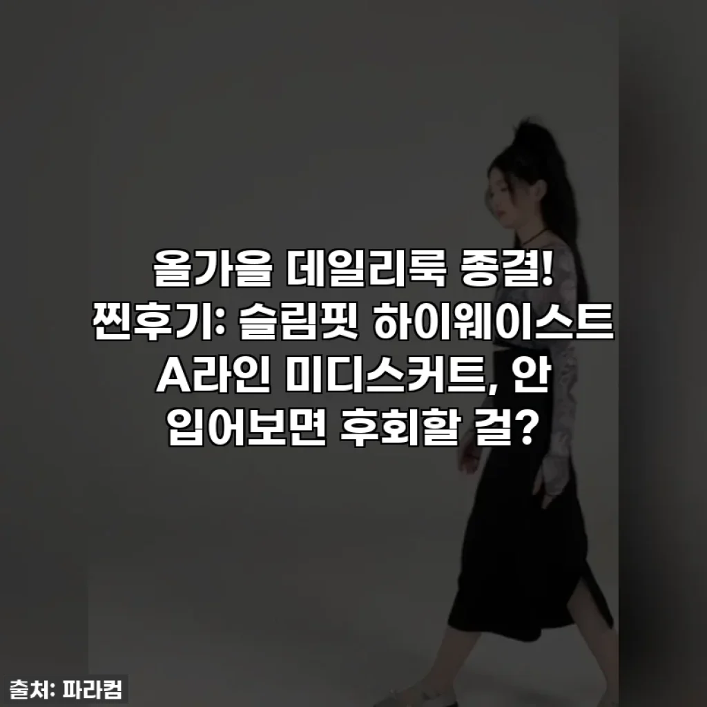 올가을 데일리룩 종결! 찐후기: 슬림핏 하이웨이스트 A라인 미디스커트, 안 입어보면 후회할 걸?