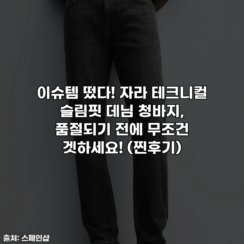 이슈템 떴다! 자라 테크니컬 슬림핏 데님 청바지, 품절되기 전에 무조건 겟하세요! (찐후기)