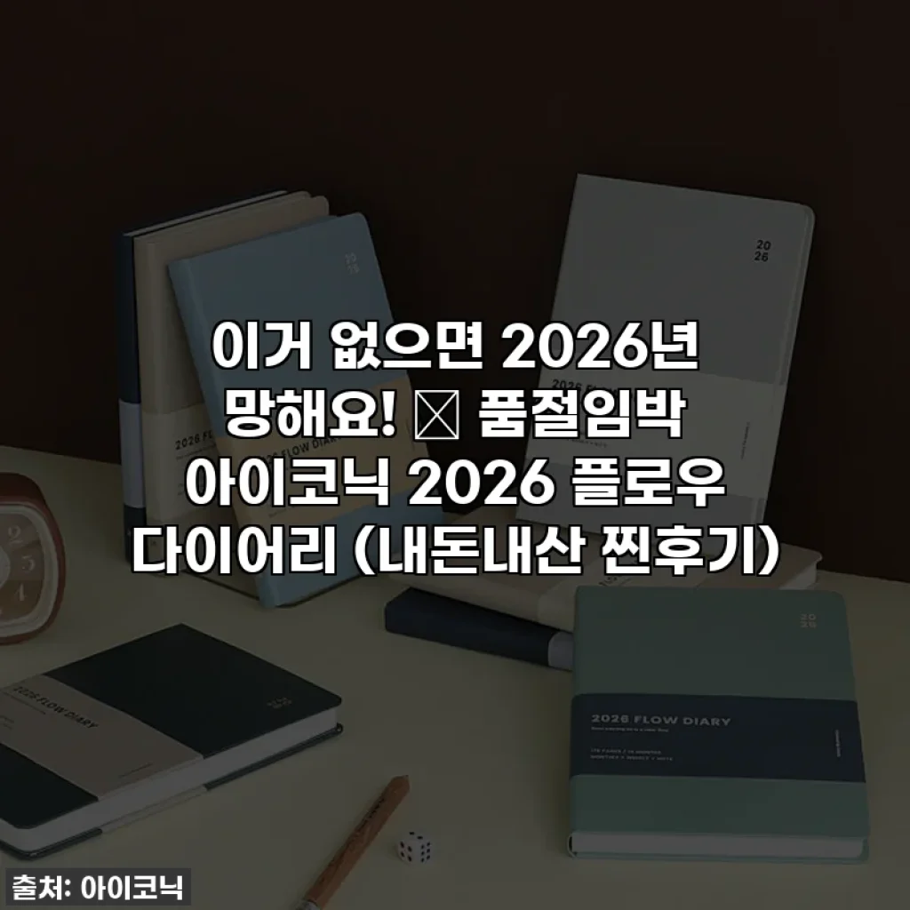 이거 없으면 2026년 망해요! 🚨 품절임박 아이코닉 2026 플로우 다이어리 (내돈내산 찐후기)