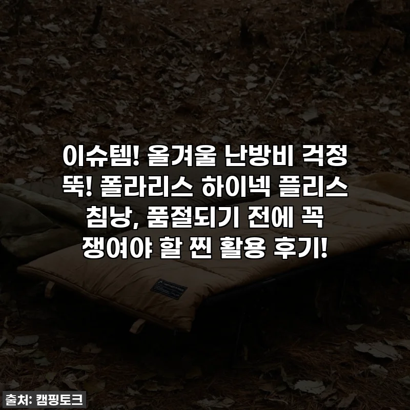 이슈템! 올겨울 난방비 걱정 뚝! 폴라리스 하이넥 플리스 침낭, 품절되기 전에 꼭 쟁여야 할 찐 활용 후기!