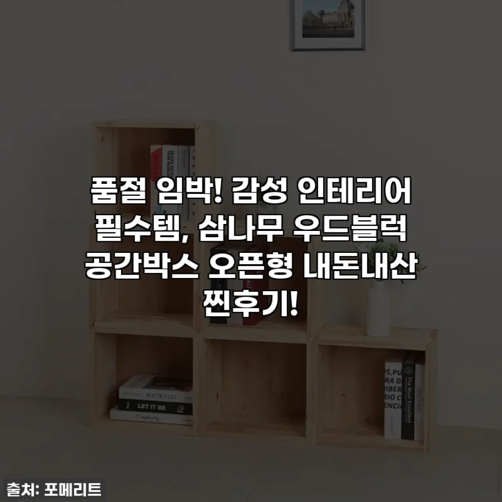 품절 임박! 감성 인테리어 필수템, 삼나무 우드블럭 공간박스 오픈형 내돈내산 찐후기!