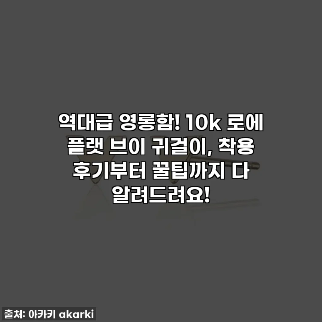 역대급 영롱함! 10k 로에 플랫 브이 귀걸이, 착용 후기부터 꿀팁까지 다 알려드려요!
