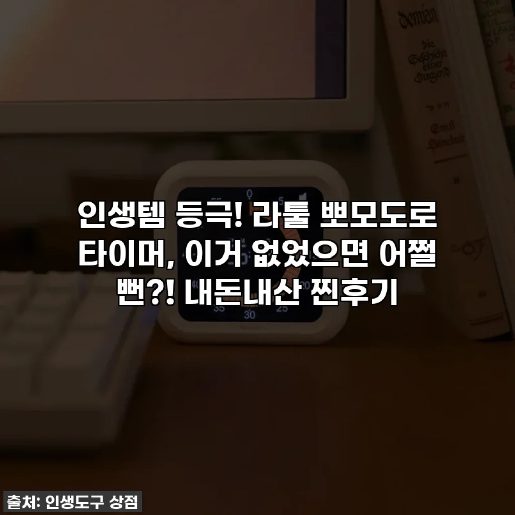 인생템 등극! 라툴 뽀모도로 타이머, 이거 없었으면 어쩔 뻔?! 내돈내산 찐후기