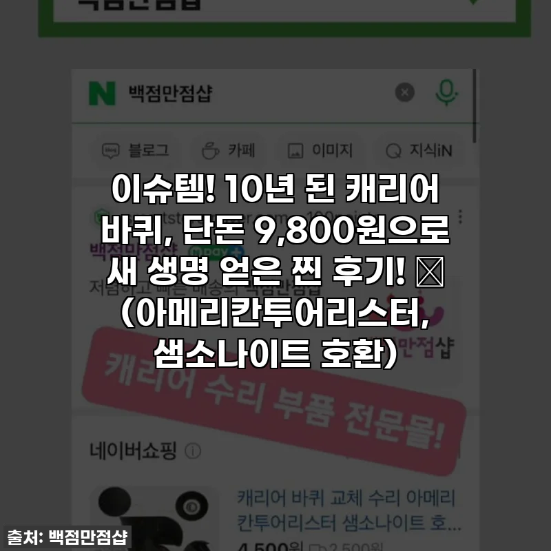 이슈템! 10년 된 캐리어 바퀴, 단돈 9,800원으로 새 생명 얻은 찐 후기! ✨ (아메리칸투어리스터, 샘소나이트 호환)