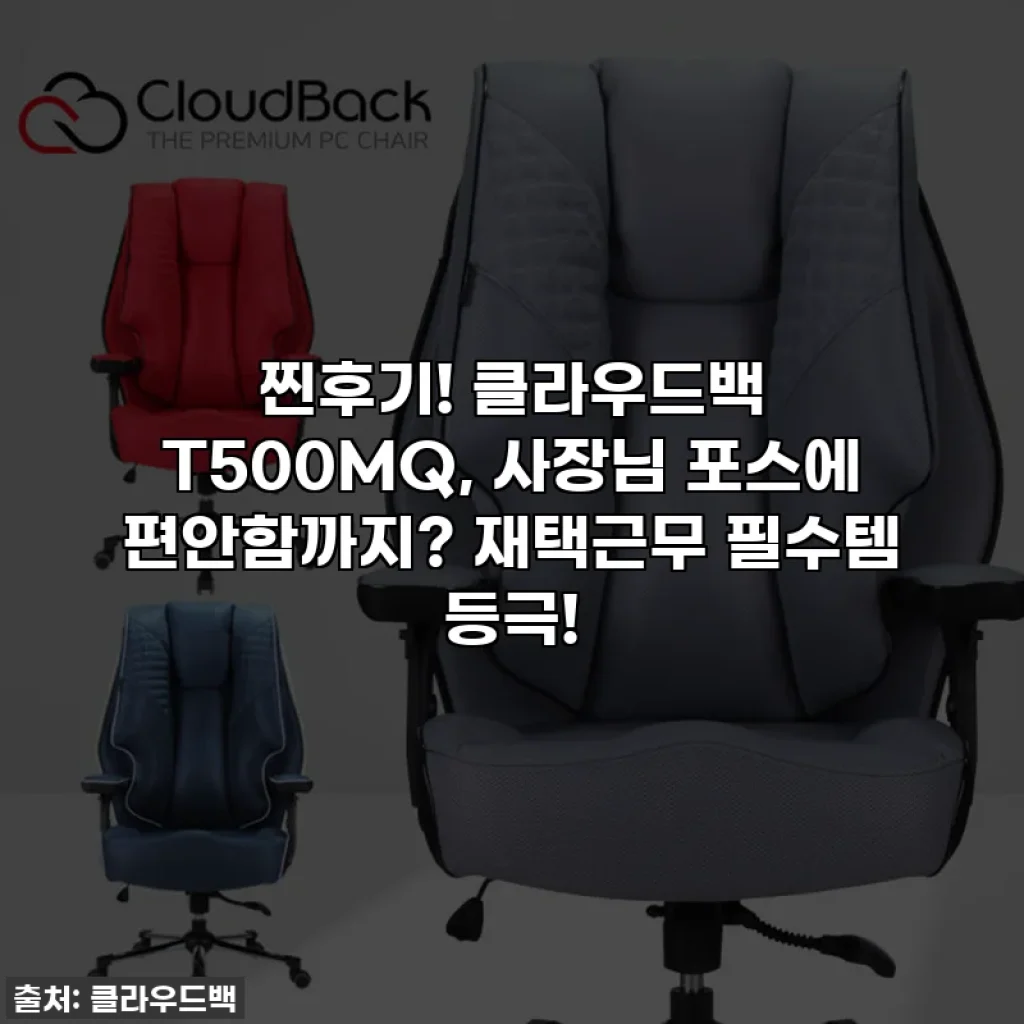 찐후기! 클라우드백 T500MQ, 사장님 포스에 편안함까지? 재택근무 필수템 등극!