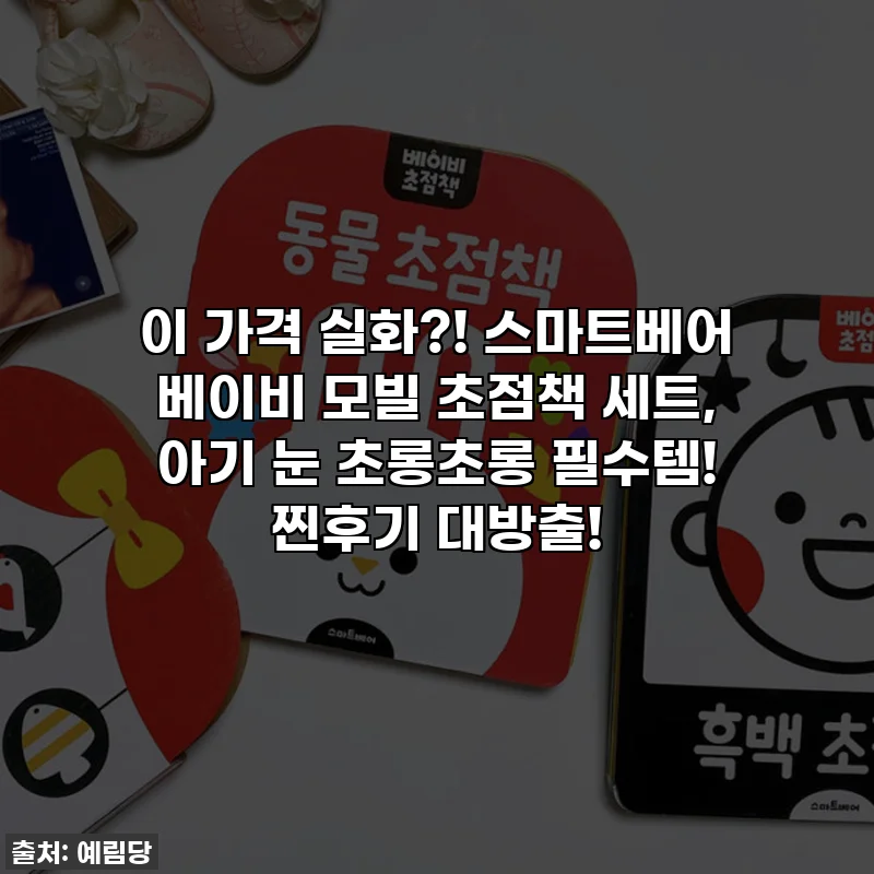 이 가격 실화?! 스마트베어 베이비 모빌 초점책 세트, 아기 눈 초롱초롱 필수템! 찐후기 대방출!