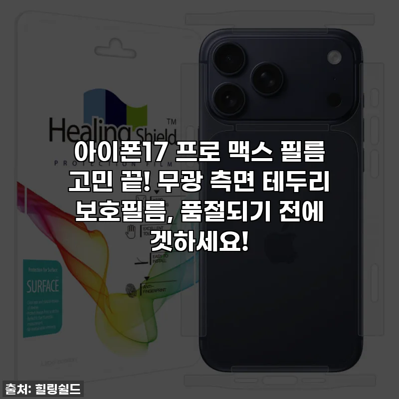 아이폰17 프로 맥스 필름 고민 끝! 무광 측면 테두리 보호필름, 품절되기 전에 겟하세요!