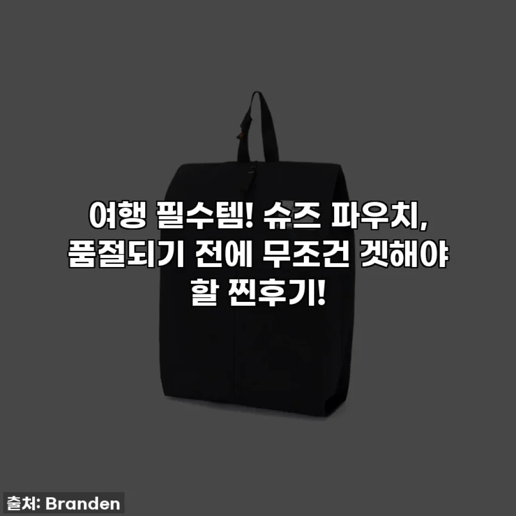 여행 필수템! 슈즈 파우치, 품절되기 전에 무조건 겟해야 할 찐후기!