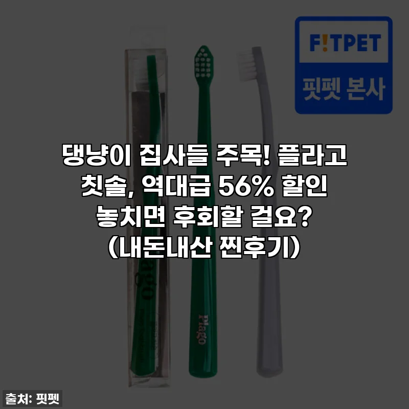 댕냥이 집사들 주목! 플라고 칫솔, 역대급 56% 할인 놓치면 후회할 걸요? (내돈내산 찐후기)