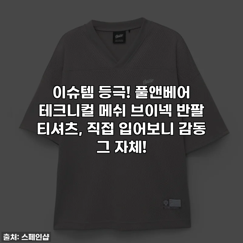 이슈템 등극! 풀앤베어 테크니컬 메쉬 브이넥 반팔 티셔츠, 직접 입어보니 감동 그 자체!