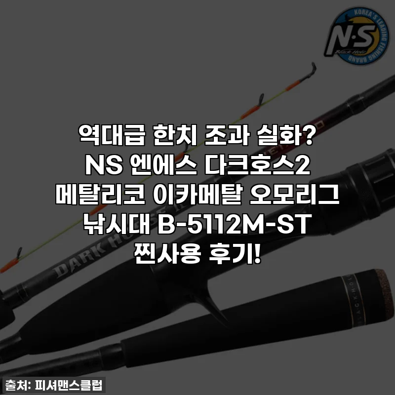 역대급 한치 조과 실화? NS 엔에스 다크호스2 메탈리코 이카메탈 오모리그 낚시대 B-5112M-ST 찐사용 후기!