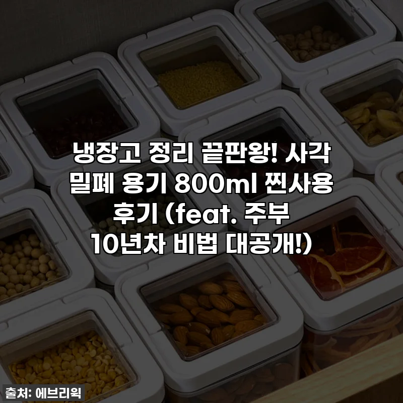 냉장고 정리 끝판왕! 사각 밀폐 용기 800ml 찐사용 후기 (feat. 주부 10년차 비법 대공개!)