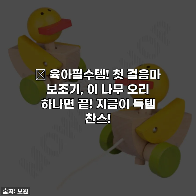 🎁 육아필수템! 첫 걸음마 보조기, 이 나무 오리 하나면 끝! 지금이 득템 찬스!