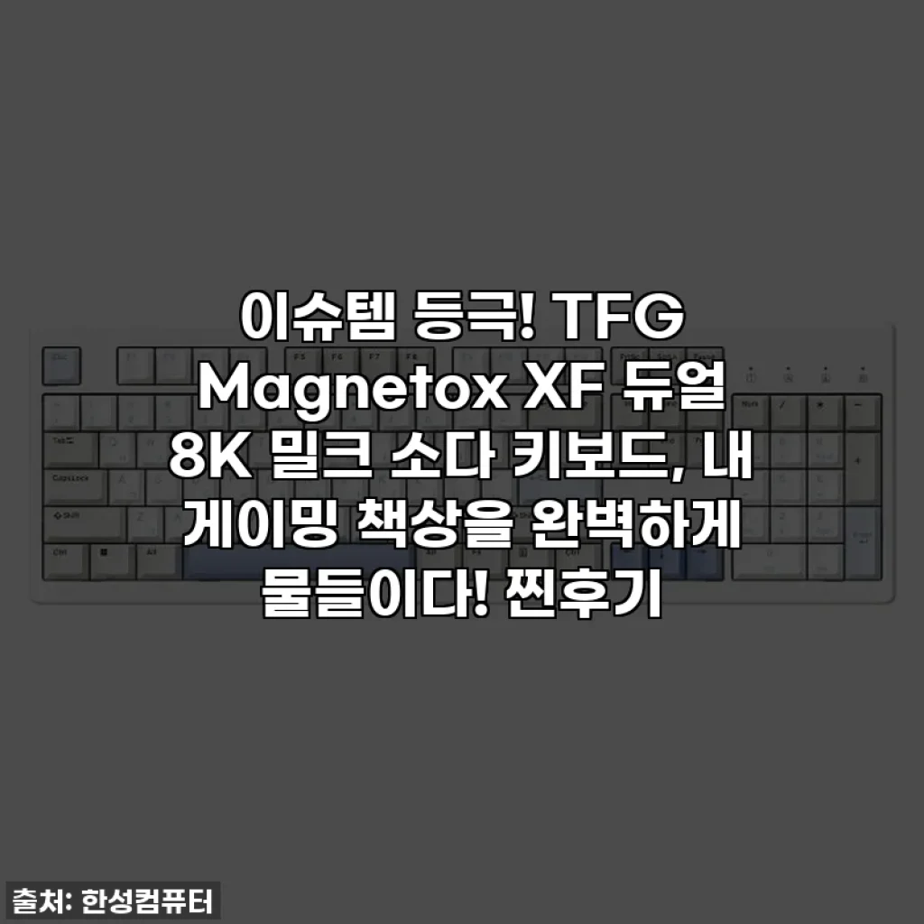 이슈템 등극! TFG Magnetox XF 듀얼 8K 밀크 소다 키보드, 내 게이밍 책상을 완벽하게 물들이다! 찐후기