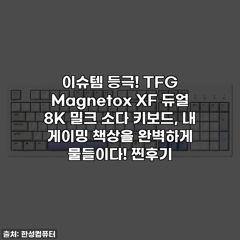 이슈템 등극! TFG Magnetox XF 듀얼 8K 밀크 소다 키보드, 내 게이밍 책상을 완벽하게 물들이다! 찐후기