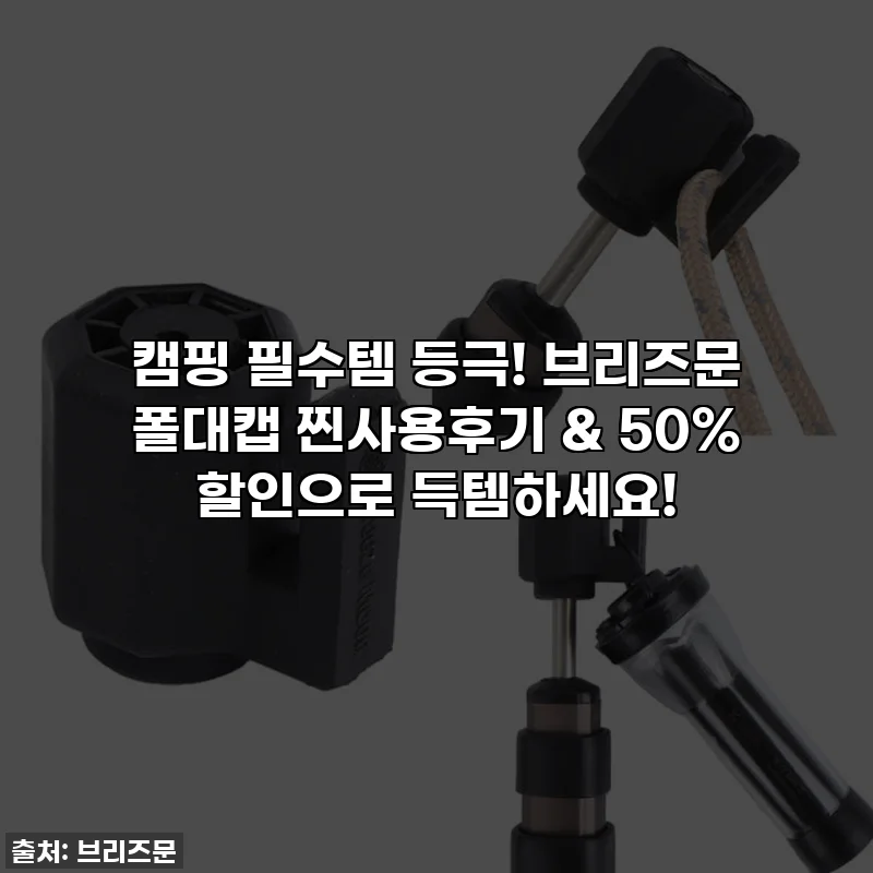 캠핑 필수템 등극! 브리즈문 폴대캡 찐사용후기 & 50% 할인으로 득템하세요!