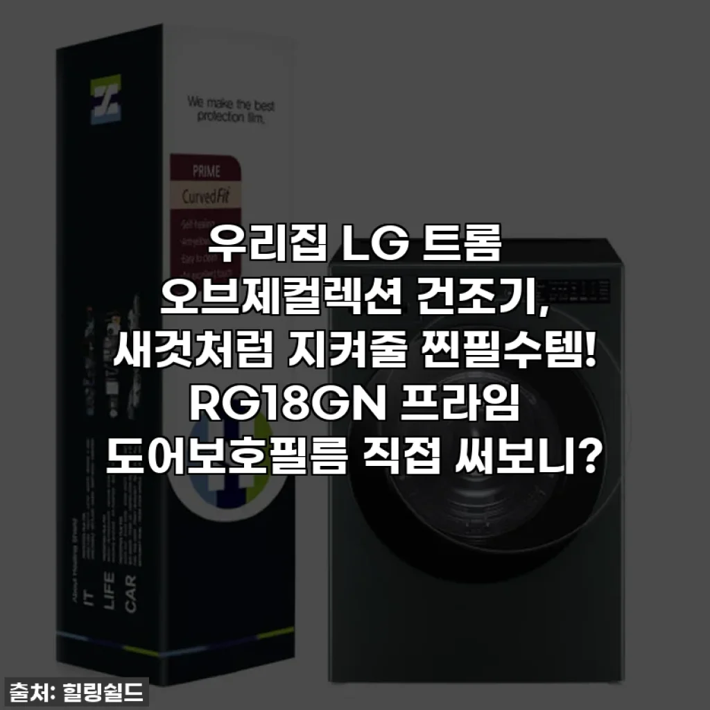 우리집 LG 트롬 오브제컬렉션 건조기, 새것처럼 지켜줄 찐필수템! RG18GN 프라임 도어보호필름 직접 써보니?