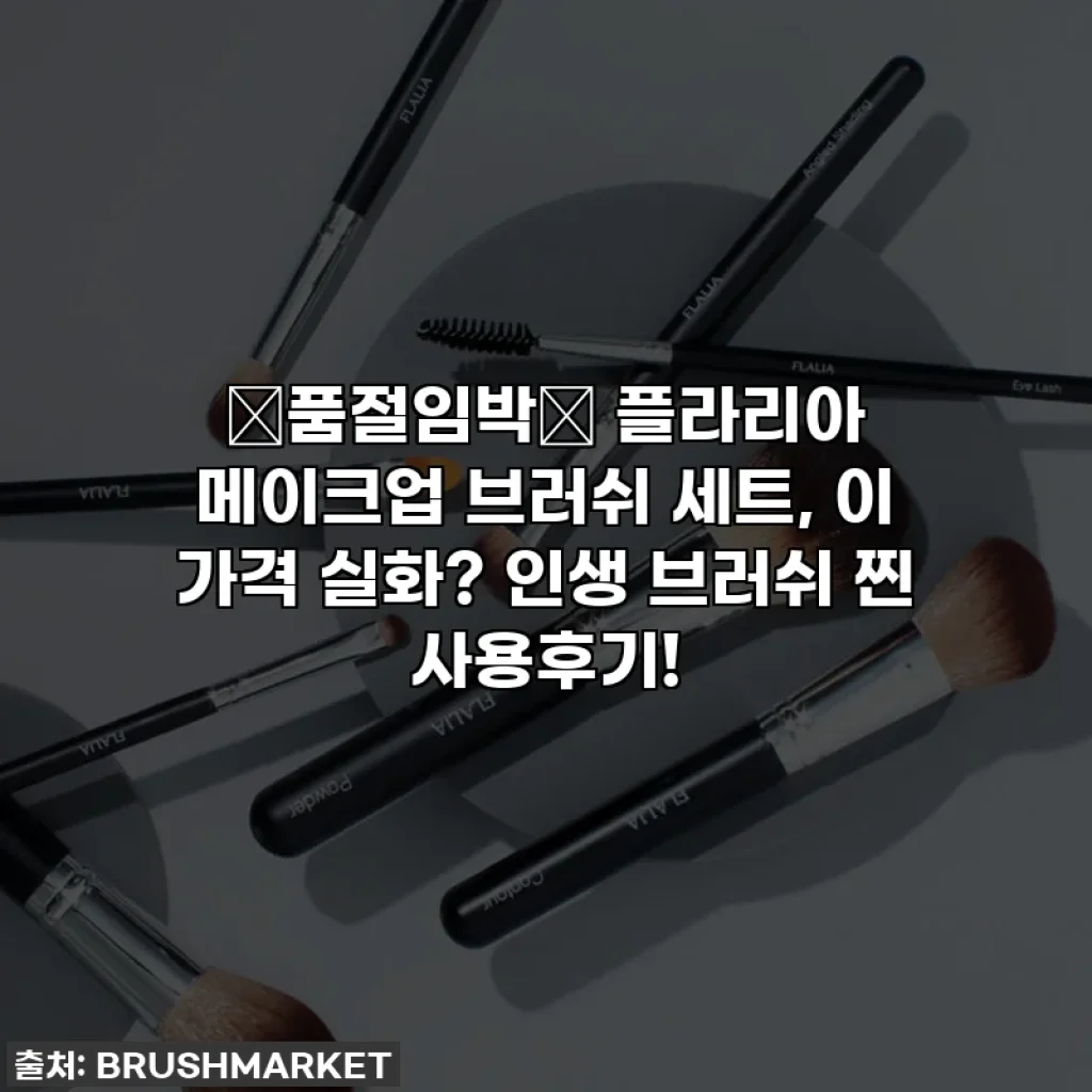 🚨품절임박🚨 플라리아 메이크업 브러쉬 세트, 이 가격 실화? 인생 브러쉬 찐 사용후기!