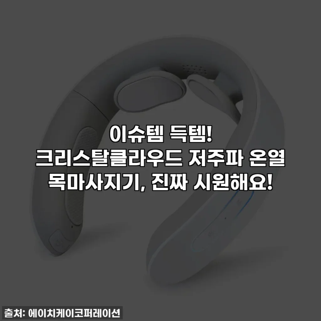 이슈템 득템! 크리스탈클라우드 저주파 온열 목마사지기, 진짜 시원해요!