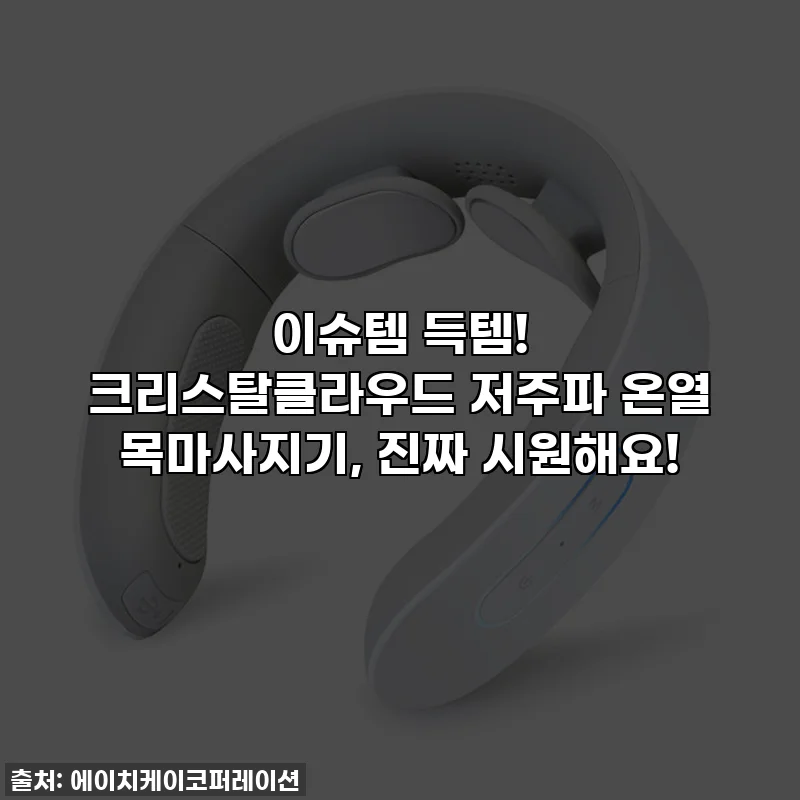 이슈템 득템! 크리스탈클라우드 저주파 온열 목마사지기, 진짜 시원해요!