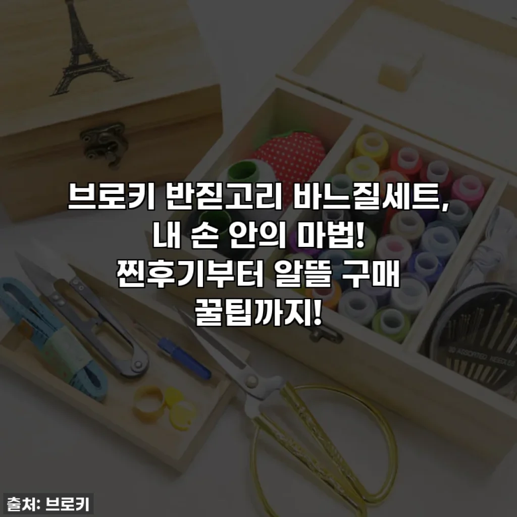 브로키 반짇고리 바느질세트, 내 손 안의 마법! 찐후기부터 알뜰 구매 꿀팁까지!