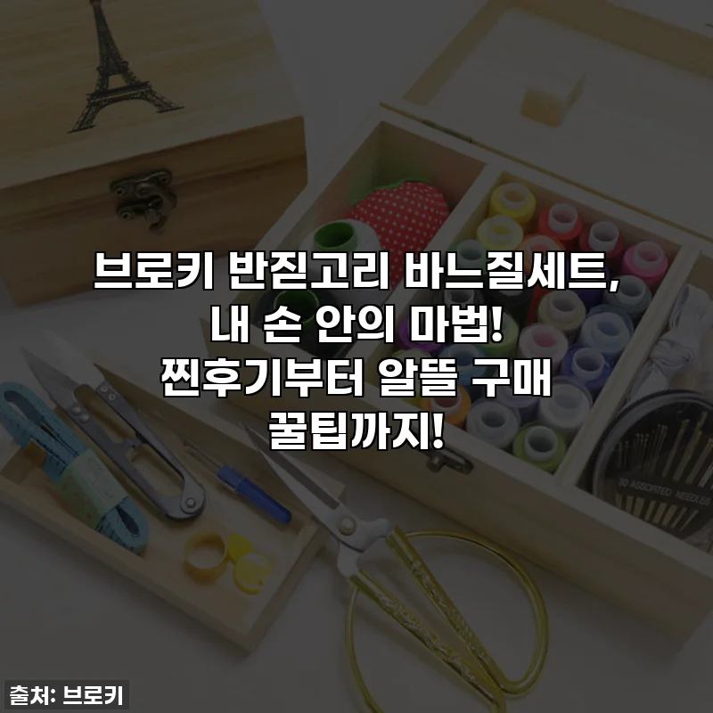 브로키 반짇고리 바느질세트, 내 손 안의 마법! 찐후기부터 알뜰 구매 꿀팁까지!