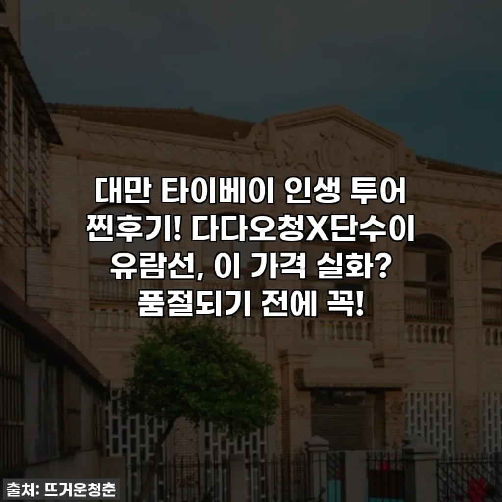 대만 타이베이 인생 투어 찐후기! 다다오청X단수이 유람선, 이 가격 실화? 품절되기 전에 꼭!