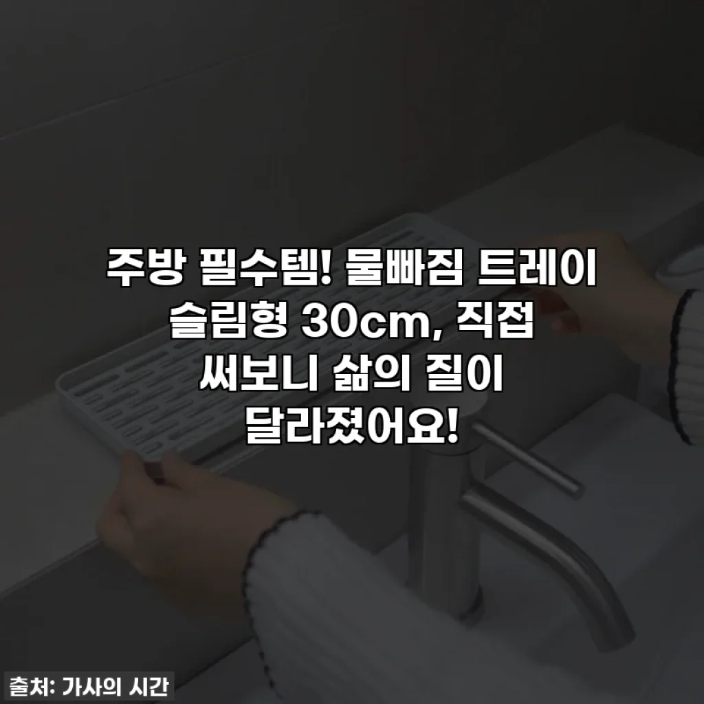 주방 필수템! 물빠짐 트레이 슬림형 30cm, 직접 써보니 삶의 질이 달라졌어요!