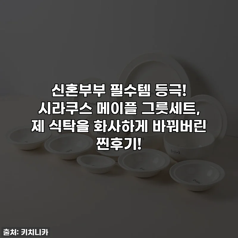 신혼부부 필수템 등극! 시라쿠스 메이플 그릇세트, 제 식탁을 화사하게 바꿔버린 찐후기!