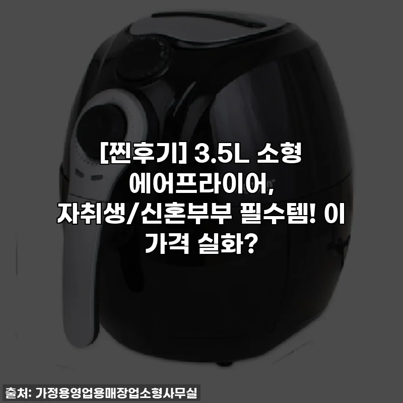 [찐후기] 3.5L 소형 에어프라이어, 자취생/신혼부부 필수템! 이 가격 실화?