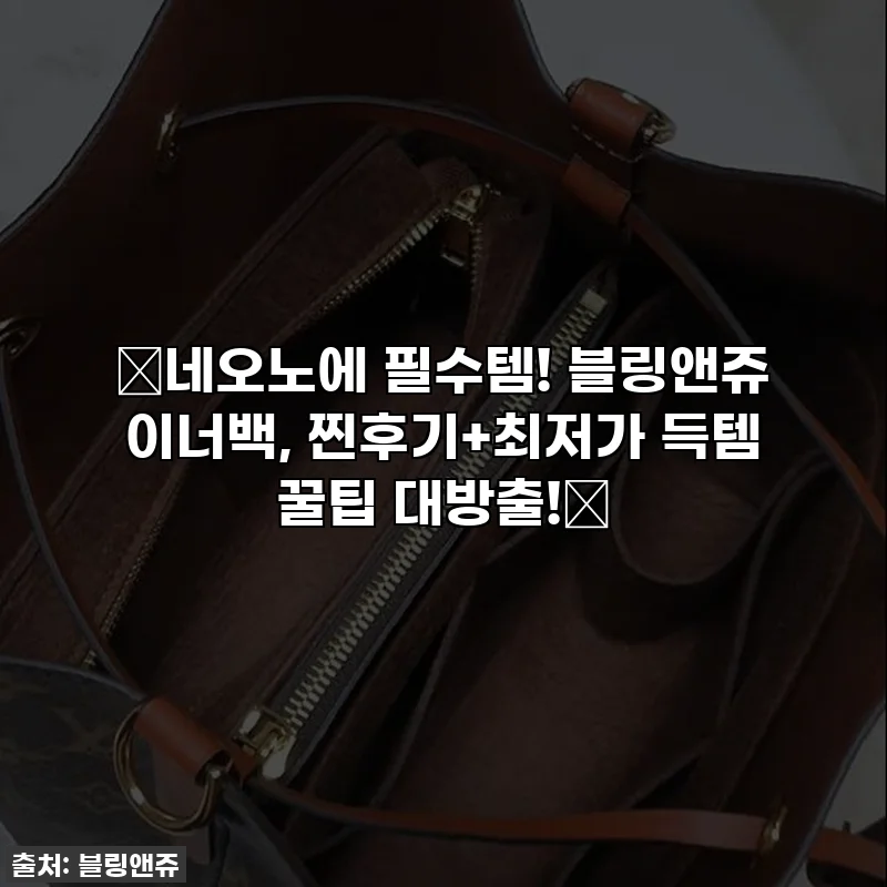 🎁네오노에 필수템! 블링앤쥬 이너백, 찐후기+최저가 득템 꿀팁 대방출!✨