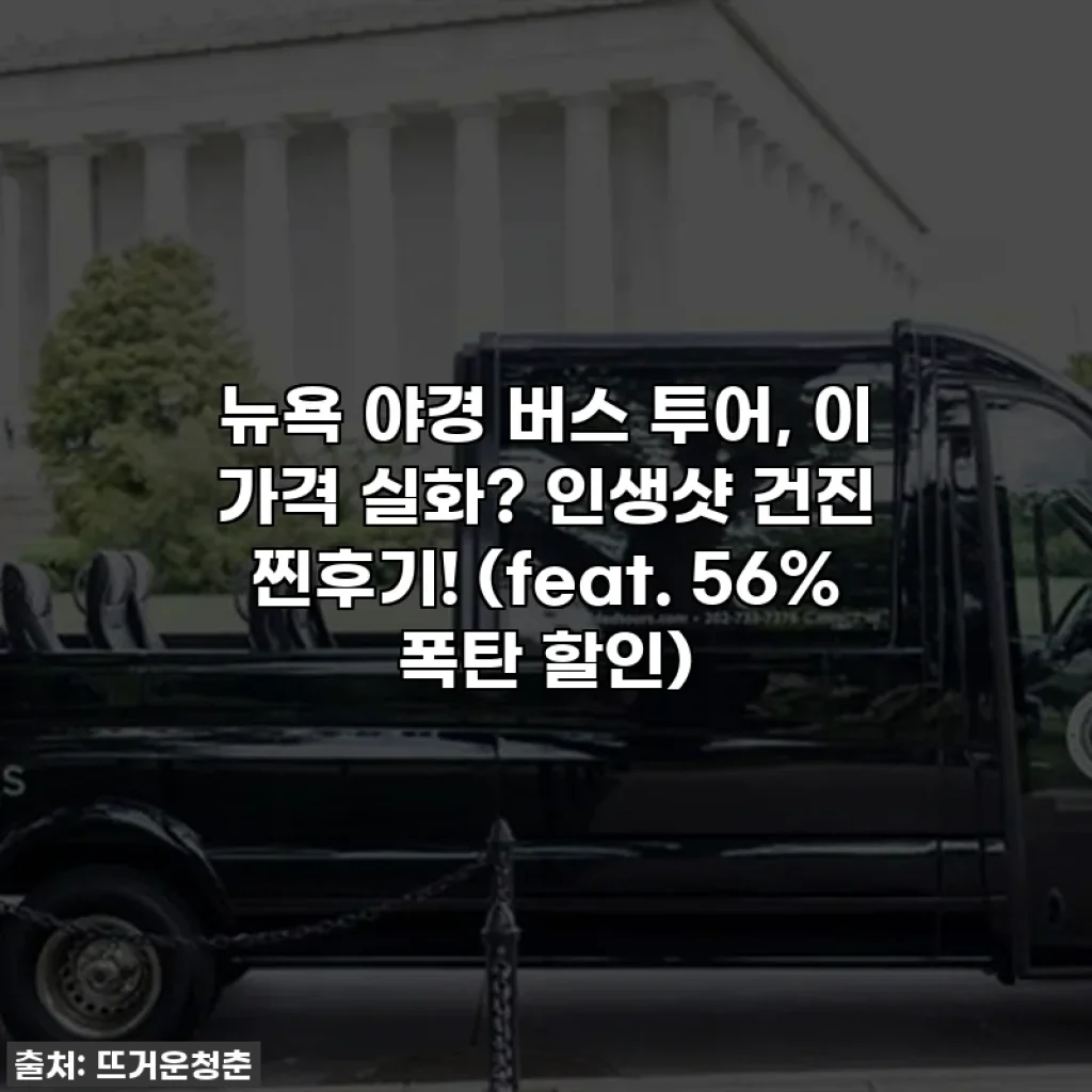 뉴욕 야경 버스 투어, 이 가격 실화? 인생샷 건진 찐후기! (feat. 56% 폭탄 할인)