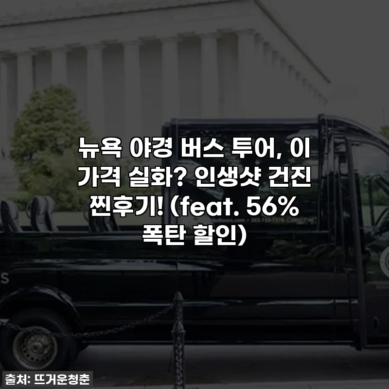 뉴욕 야경 버스 투어, 이 가격 실화? 인생샷 건진 찐후기! (feat. 56% 폭탄 할인)