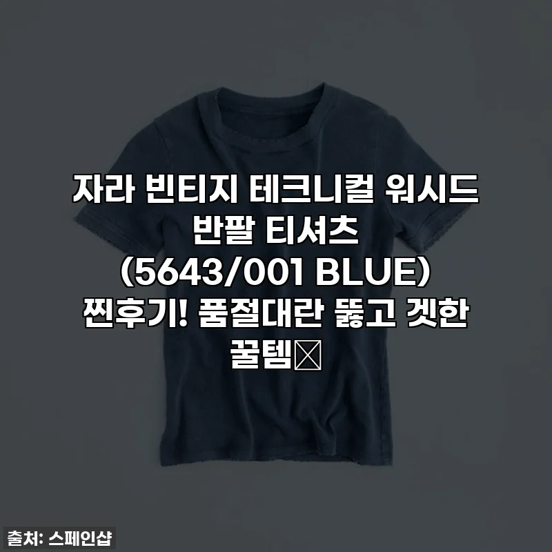 자라 빈티지 테크니컬 워시드 반팔 티셔츠 (5643/001 BLUE) 찐후기! 품절대란 뚫고 겟한 꿀템💎