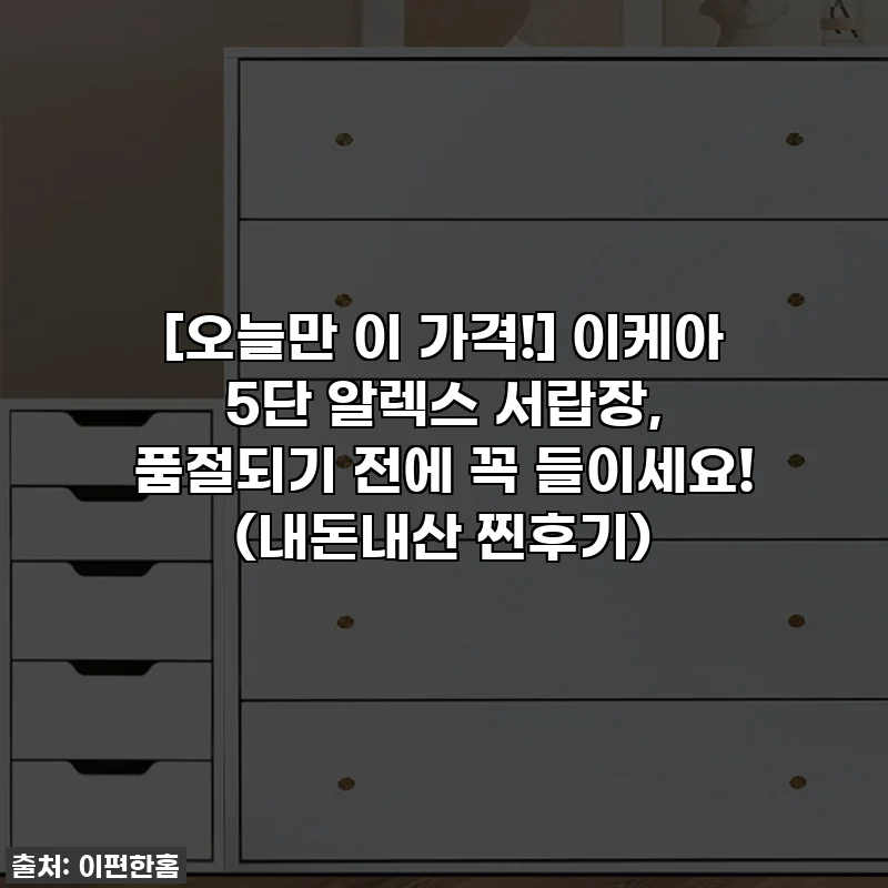 [오늘만 이 가격!] 이케아 5단 알렉스 서랍장, 품절되기 전에 꼭 들이세요! (내돈내산 찐후기)