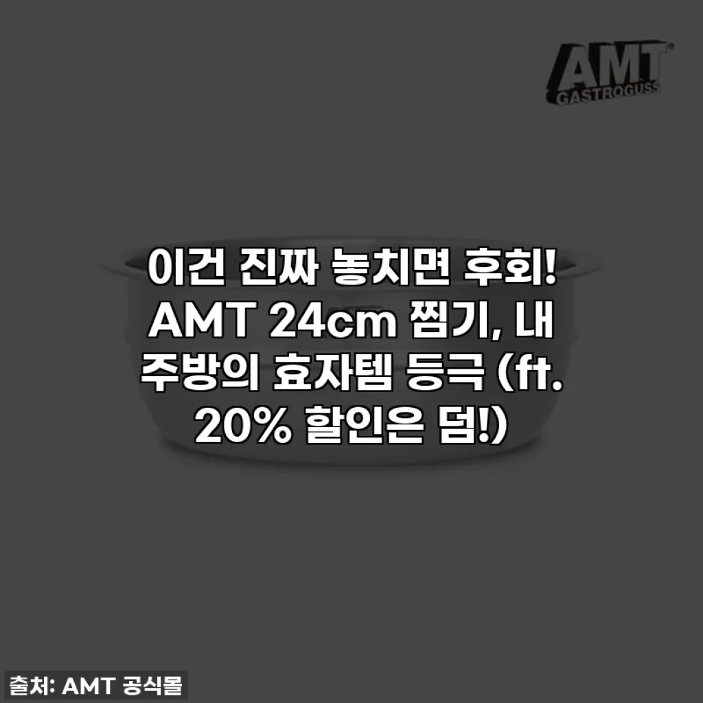 이건 진짜 놓치면 후회! AMT 24cm 찜기, 내 주방의 효자템 등극 (ft. 20% 할인은 덤!)