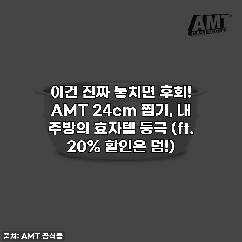 이건 진짜 놓치면 후회! AMT 24cm 찜기, 내 주방의 효자템 등극 (ft. 20% 할인은 덤!)
