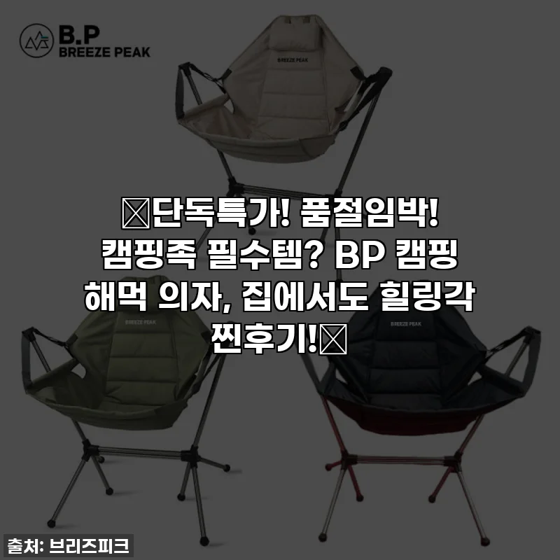 🔥단독특가! 품절임박! 캠핑족 필수템? BP 캠핑 해먹 의자, 집에서도 힐링각 찐후기!🔥