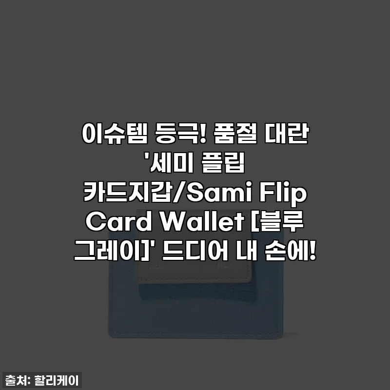 이슈템 등극! 품절 대란 '세미 플립 카드지갑/Sami Flip Card Wallet [블루 그레이]' 드디어 내 손에!