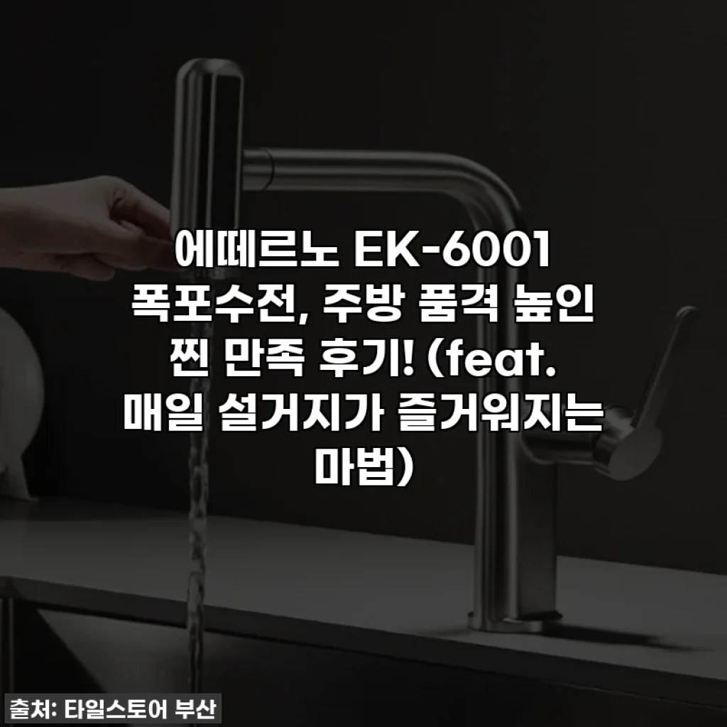 에떼르노 EK-6001 폭포수전, 주방 품격 높인 찐 만족 후기! (feat. 매일 설거지가 즐거워지는 마법)