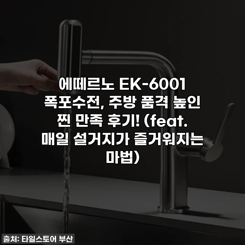 에떼르노 EK-6001 폭포수전, 주방 품격 높인 찐 만족 후기! (feat. 매일 설거지가 즐거워지는 마법)