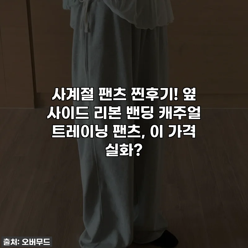 사계절 팬츠 찐후기! 옆 사이드 리본 밴딩 캐주얼 트레이닝 팬츠, 이 가격 실화?