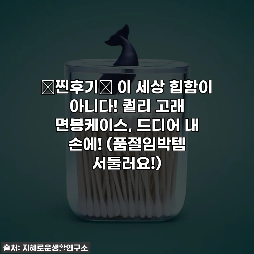 💖찐후기💖 이 세상 힙함이 아니다! 퀄리 고래 면봉케이스, 드디어 내 손에! (품절임박템 서둘러요!)