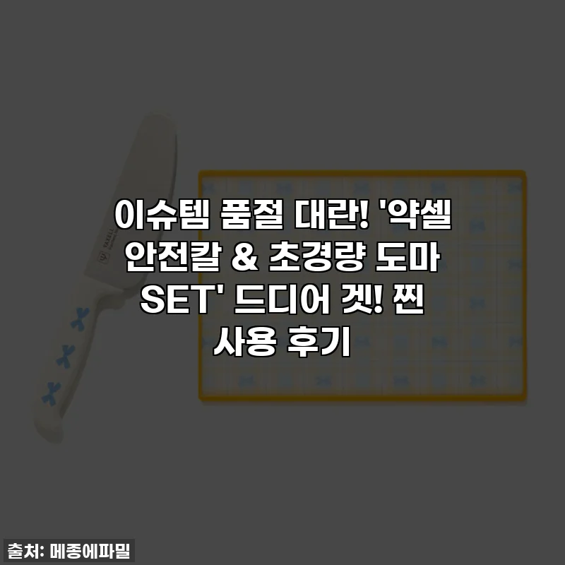 이슈템 품절 대란! '약셀 안전칼 & 초경량 도마 SET' 드디어 겟! 찐 사용 후기