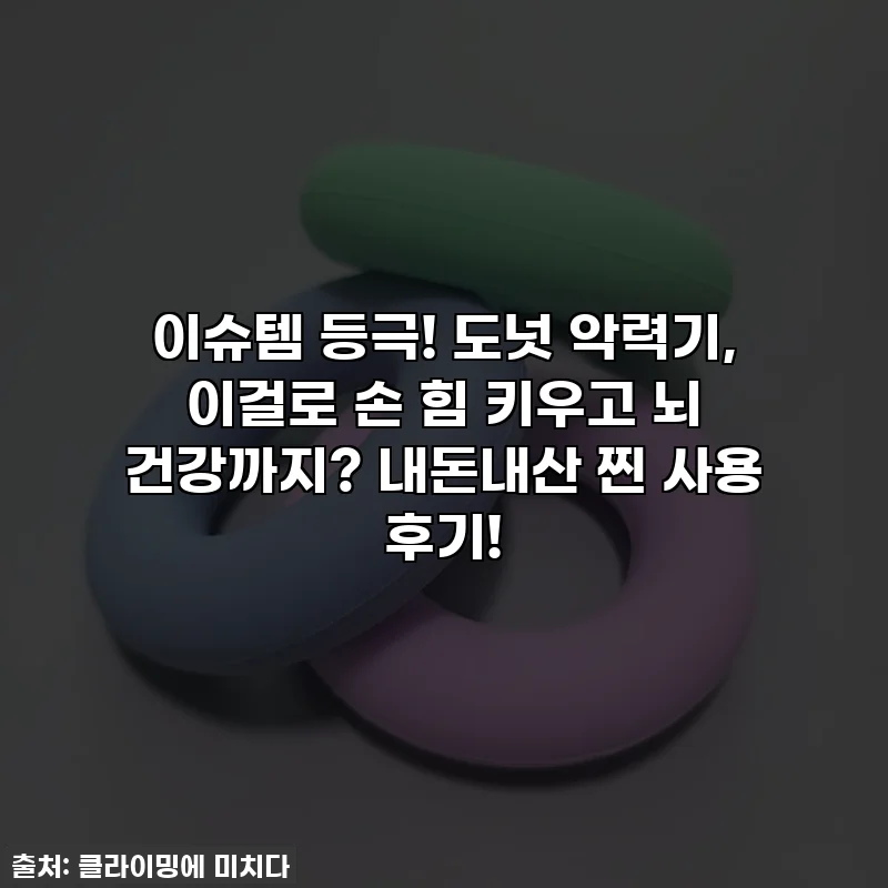 이슈템 등극! 도넛 악력기, 이걸로 손 힘 키우고 뇌 건강까지? 내돈내산 찐 사용 후기!