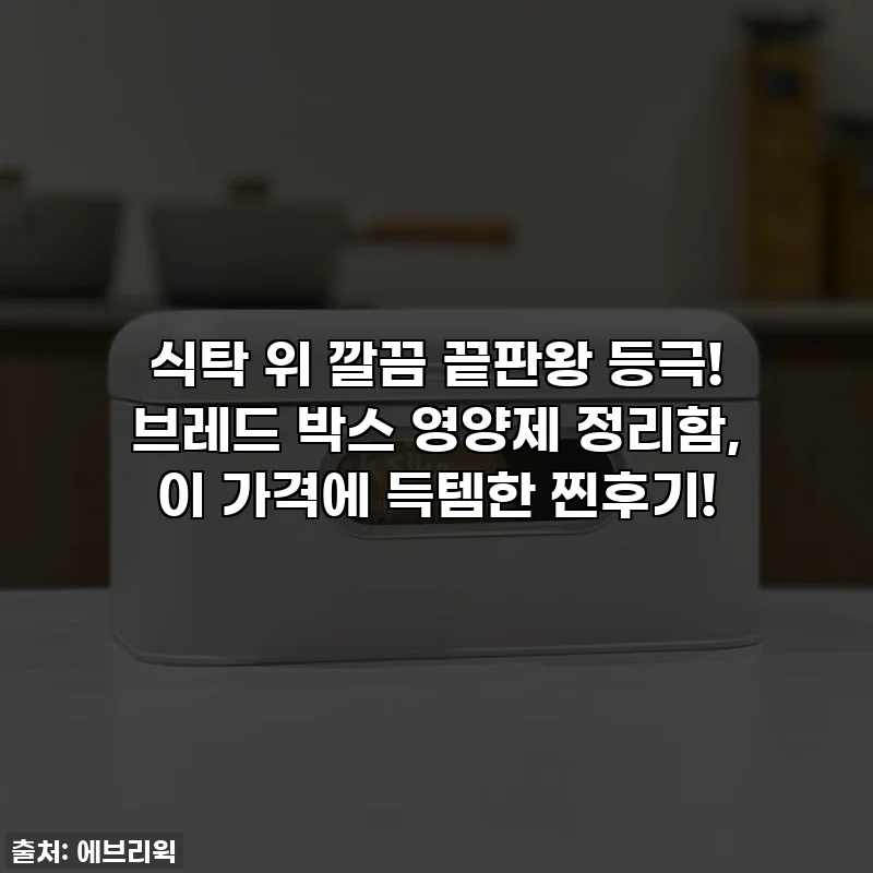 식탁 위 깔끔 끝판왕 등극! 브레드 박스 영양제 정리함, 이 가격에 득템한 찐후기!