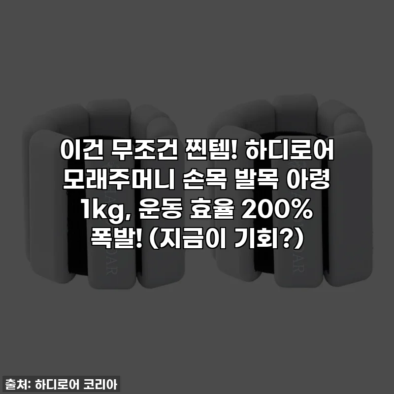 이건 무조건 찐템! 하디로어 모래주머니 손목 발목 아령 1kg, 운동 효율 200% 폭발! (지금이 기회?)