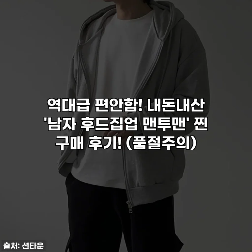 역대급 편안함! 내돈내산 '남자 후드집업 맨투맨' 찐 구매 후기! (품절주의)