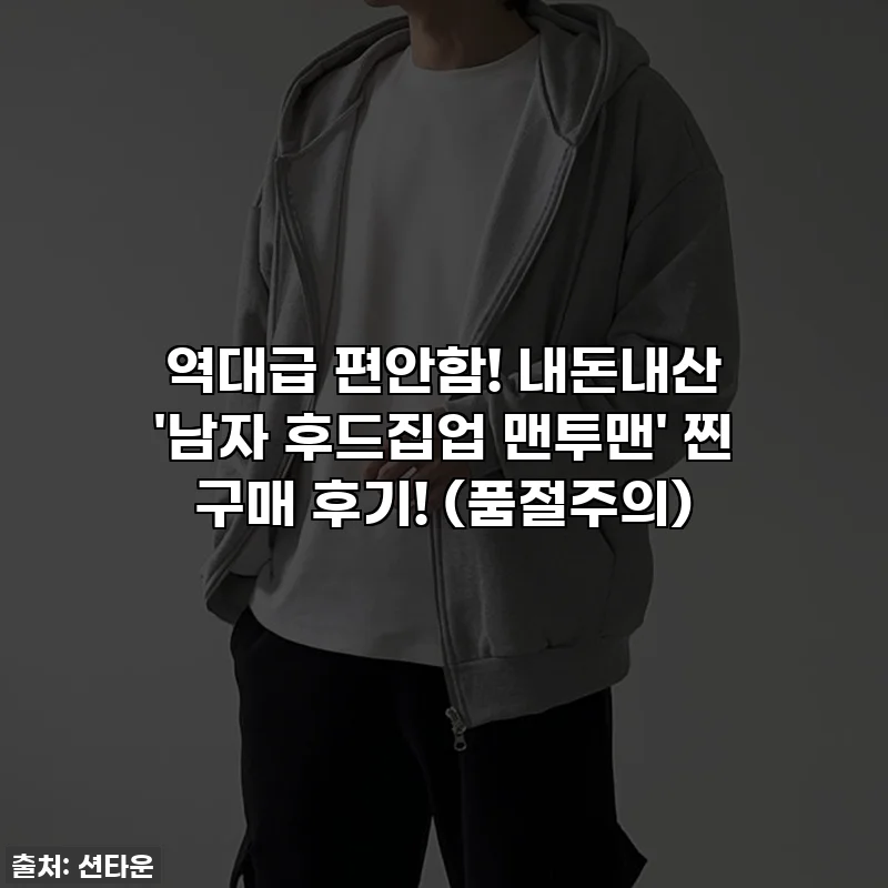 역대급 편안함! 내돈내산 '남자 후드집업 맨투맨' 찐 구매 후기! (품절주의)
