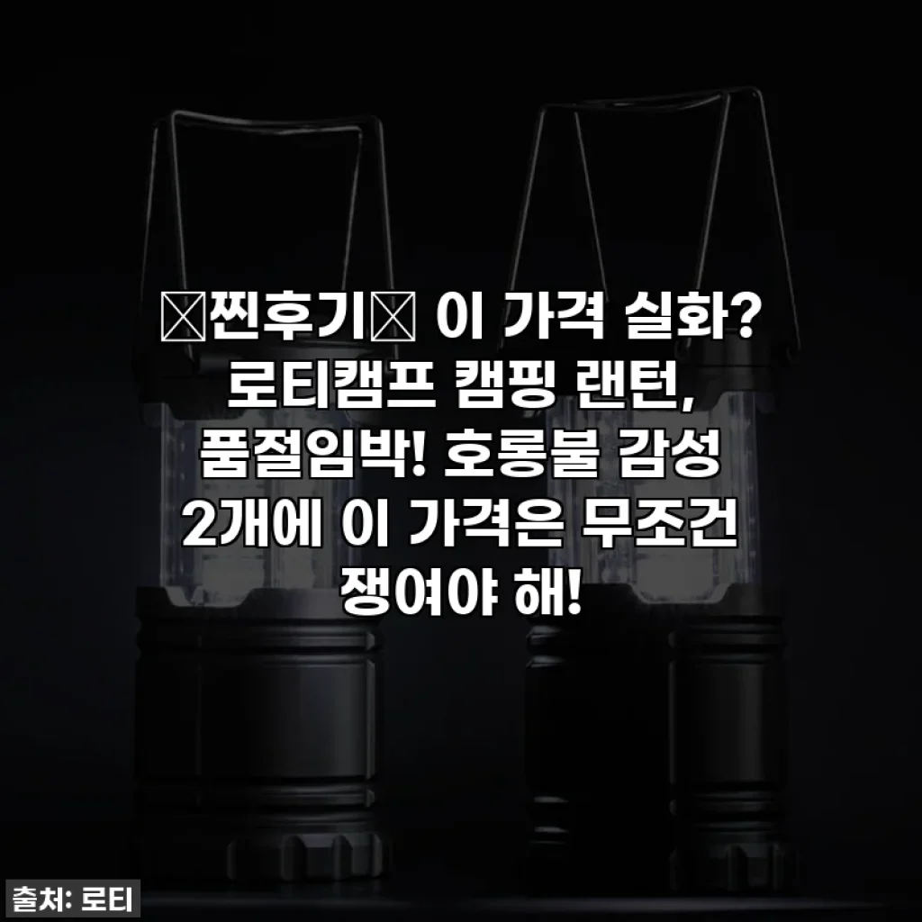 ✨찐후기✨ 이 가격 실화? 로티캠프 캠핑 랜턴, 품절임박! 호롱불 감성 2개에 이 가격은 무조건 쟁여야 해!